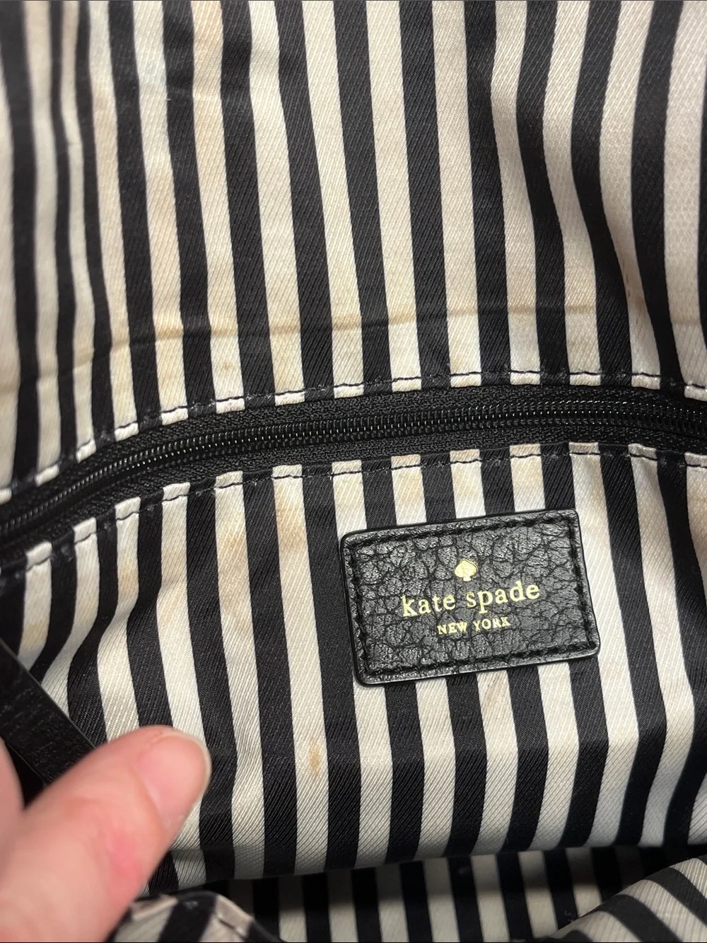 Kate Spade New‎ York Black Pebbled Leather Crossbody Shoulder Bag